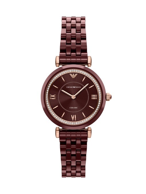Emporio Armani Two-Hand Black Ceramic Watch