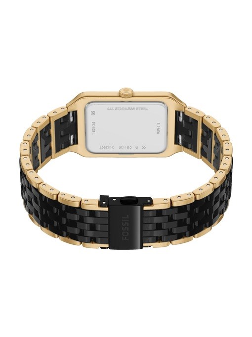 Raquel Three-Hand Date Gold-Tone Stainless Steel and Black Ceramic Watch Raquel Three-Hand Date Gold-Tone Stainless Steel and Black Ceramic Watch