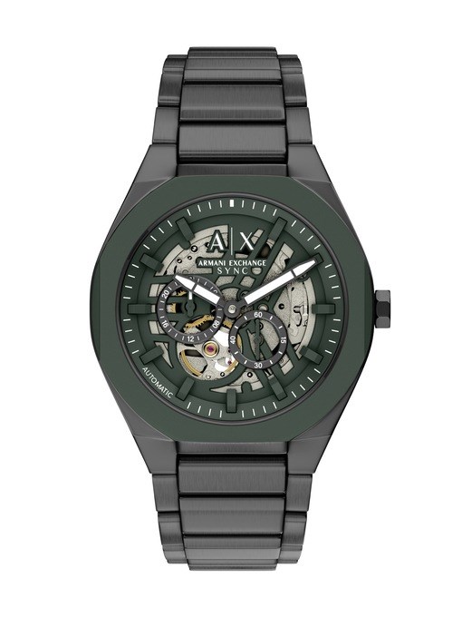 Armani Exchange Sync Automatic Gunmetal Stainless Steel Watch Armani Exchange Sync Automatic Gunmetal Stainless Steel Watch