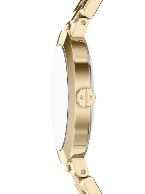 Armani Exchange Two-Hand Gold-Tone Stainless Steel Watch and Bracelet Set Armani Exchange Two-Hand Gold-Tone Stainless Steel Watch and Bracelet Set