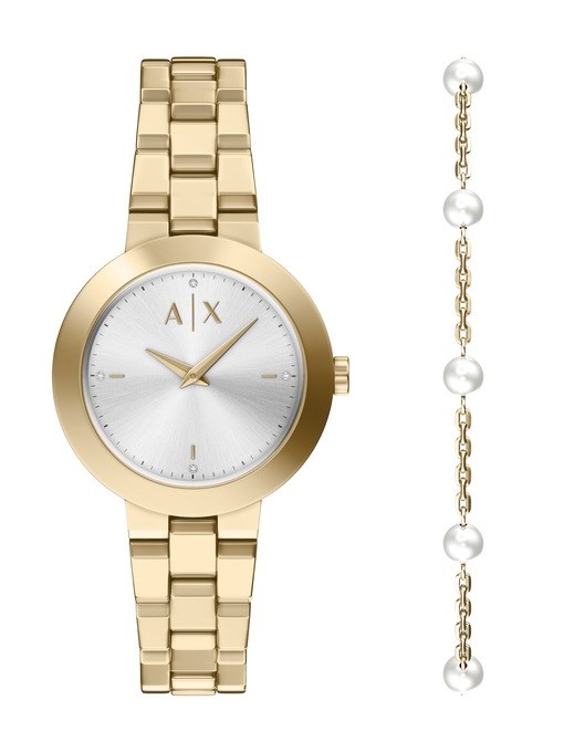 Armani Exchange Two-Hand Black Stainless Steel Watch
