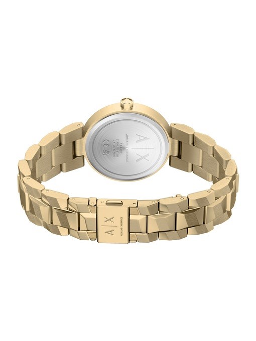 Armani Exchange Audora Two-Hand Gold-Tone Stainless Steel Watch