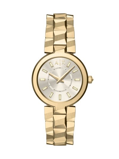 Armani Exchange Audora Two-Hand Gold-Tone Stainless Steel Watch