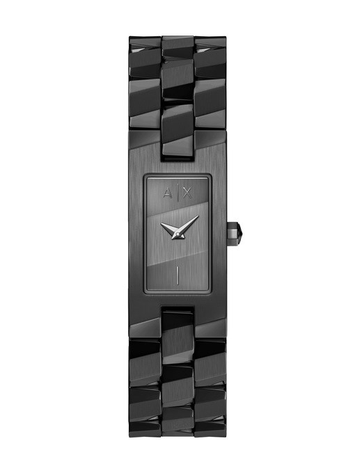 Armani Exchange Two-Hand Black Stainless Steel Watch