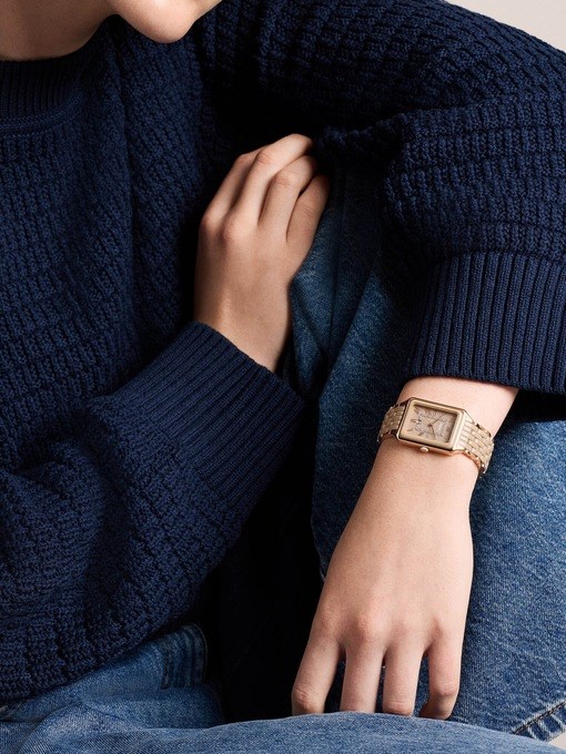 Raquel Three-Hand Date Rose Gold-Tone Stainless Steel & Salted Caramel Ceramic Watch Raquel Three-Hand Date Rose Gold-Tone Stainless Steel & Salted Caramel Ceramic Watch