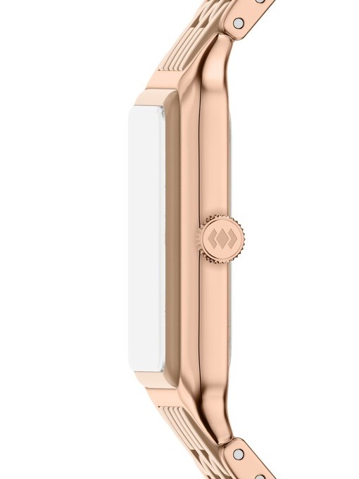 Raquel Three-Hand Date Rose Gold-Tone Stainless Steel & Salted Caramel Ceramic Watch Raquel Three-Hand Date Rose Gold-Tone Stainless Steel & Salted Caramel Ceramic Watch