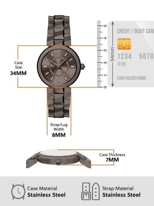 Armani Exchange Audora Two-Hand Brown Stainless Steel Watch Armani Exchange Audora Two-Hand Brown Stainless Steel Watch