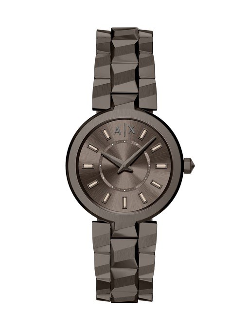 Armani Exchange Audora Two-Hand Brown Stainless Steel Watch