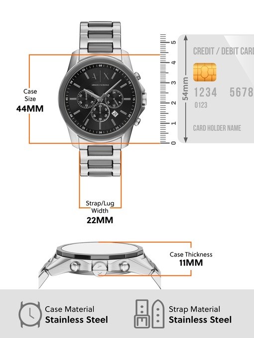 Armani Exchange Chronograph Two-Tone Stainless Steel Watch and Interchangeable Strap Set Armani Exchange Chronograph Two-Tone Stainless Steel Watch and Interchangeable Strap Set