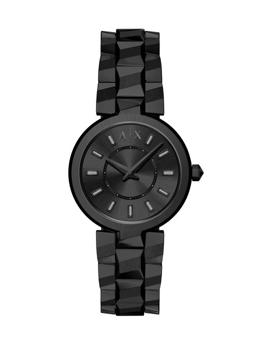 Armani Exchange Audora Two-Hand Black Stainless Steel Watch Armani Exchange Audora Two-Hand Black Stainless Steel Watch