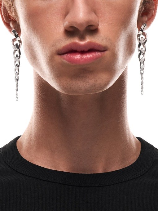 Diesel Stainless Steel Drop Earrings