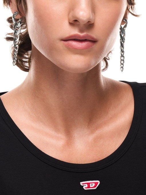 Diesel Stainless Steel Drop Earrings