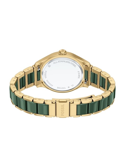 Gilmore Three-Hand Date Gold-Tone Stainless Steel & Green Ceramic Watch Gilmore Three-Hand Date Gold-Tone Stainless Steel & Green Ceramic Watch