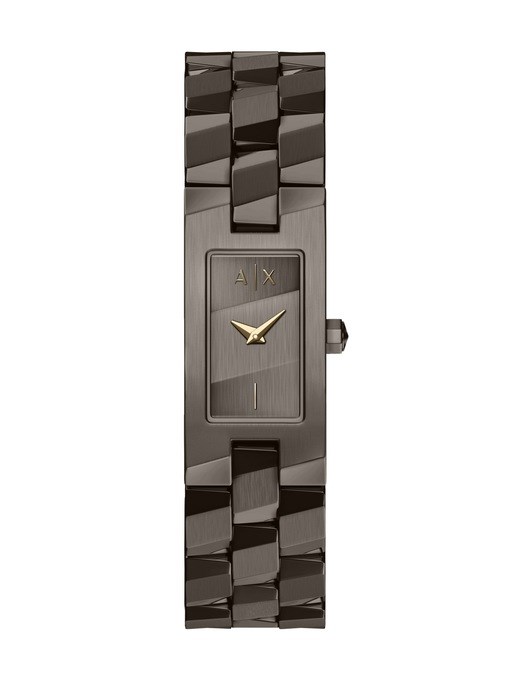 Armani Exchange Two-Hand Black Stainless Steel Watch