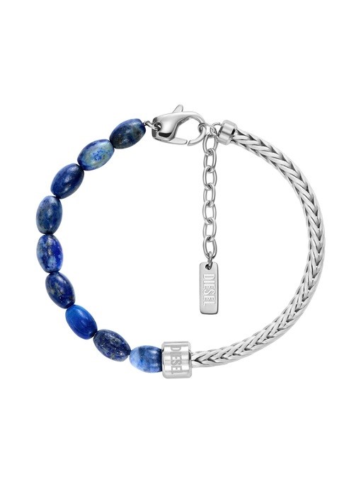Diesel Black Agate Beaded Bracelet