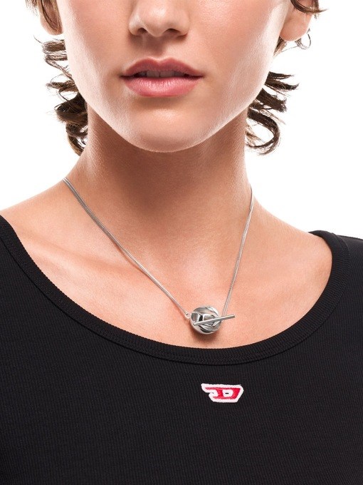 Diesel Stainless Steel Pendant Necklace
