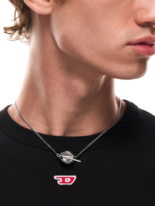 Diesel Stainless Steel Pendant Necklace