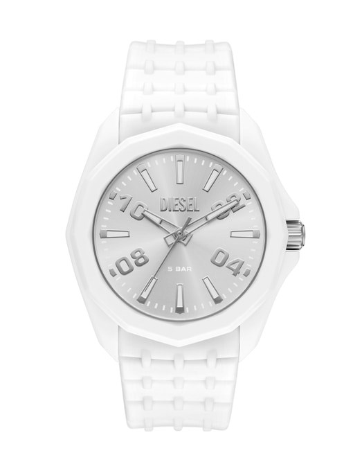 Diesel Stinger Three-Hand White Silicone Watch Diesel Stinger Three-Hand White Silicone Watch