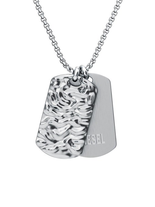 Diesel Stainless Steel Dog Tag Necklace