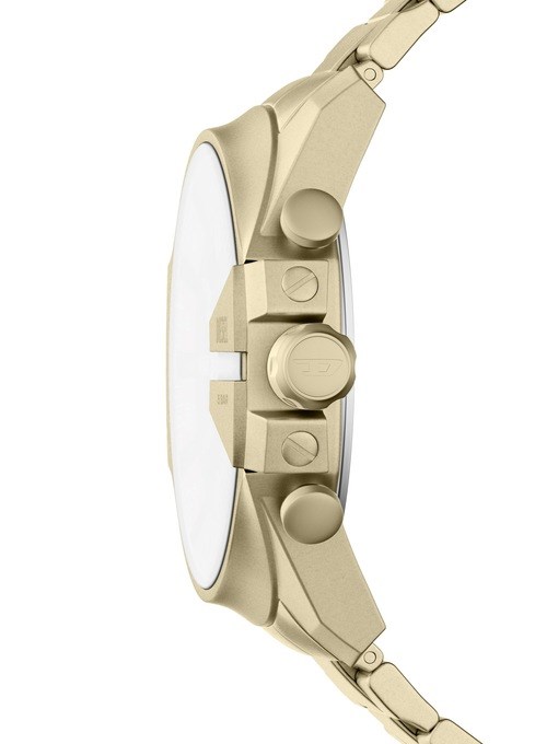 Diesel Mega Chief Slim Chronograph Gold-Tone Stainless Steel Watch Diesel Mega Chief Slim Chronograph Gold-Tone Stainless Steel Watch