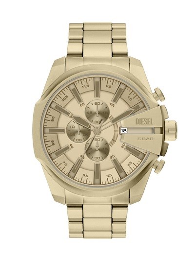 Diesel Mega Chief Slim Chronograph Gold-Tone Stainless Steel Watch