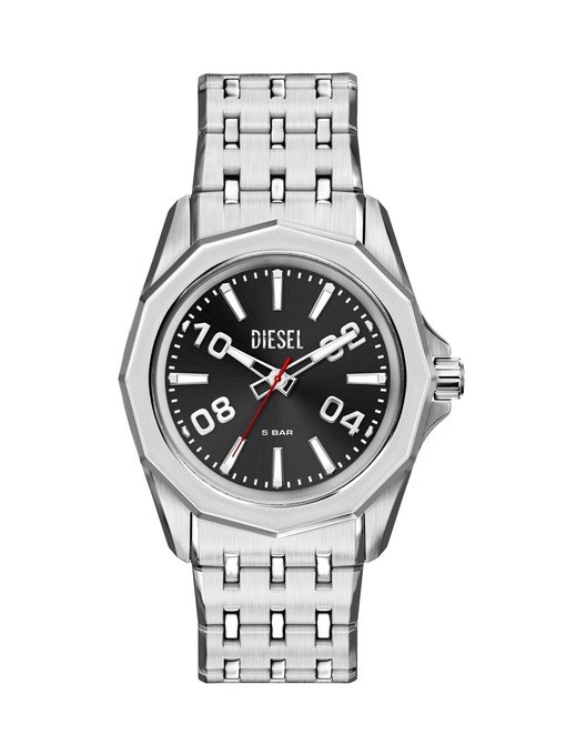 Diesel Stinger Three-Hand Black Silicone Watch