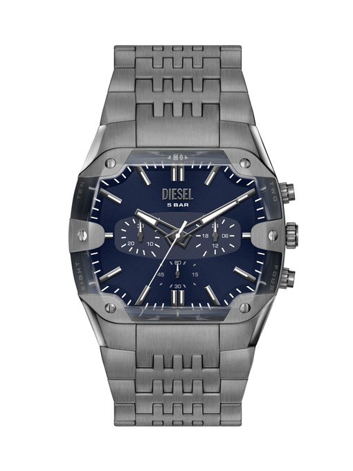 Diesel Spiked Cushion Chronograph Stainless Steel Watch