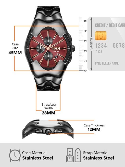 Diesel Mercurial Chronograph Gunmetal Stainless Steel Watch Diesel Mercurial Chronograph Gunmetal Stainless Steel Watch