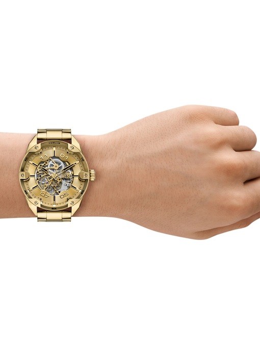 Diesel Spiked Automatic Gold-Tone Stainless Steel Watch