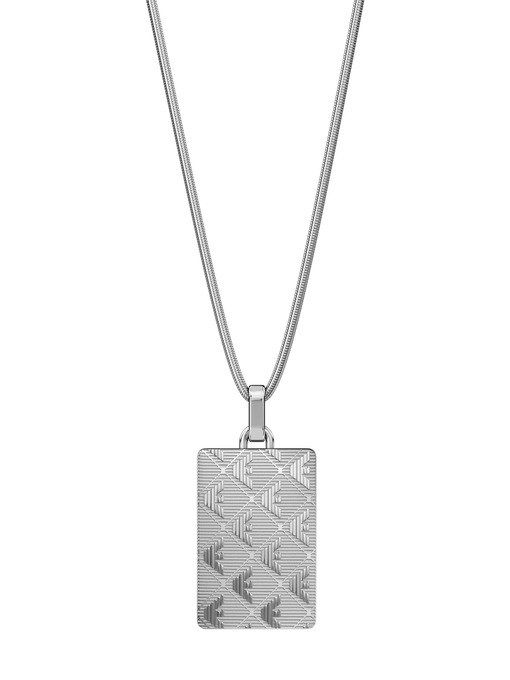 Emporio Armani Stainless Steel Dog Tag Necklace Emporio Armani Stainless Steel Dog Tag Necklace