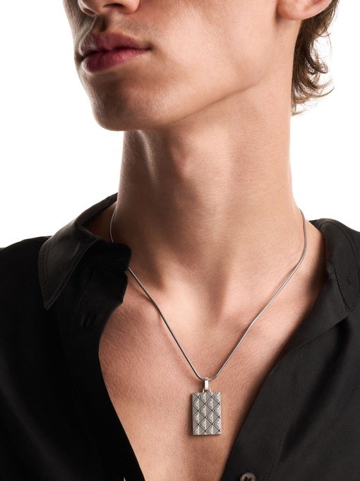 Emporio Armani Stainless Steel Dog Tag Necklace Emporio Armani Stainless Steel Dog Tag Necklace