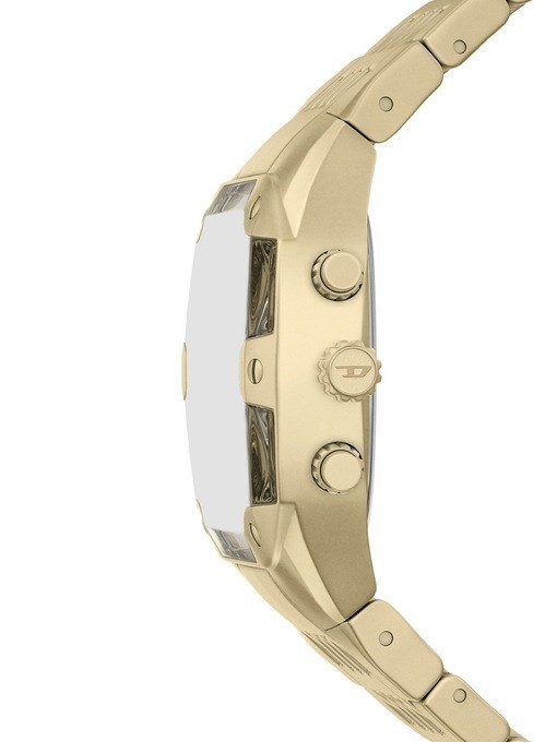 Diesel Spiked Cushion Chronograph Gold-Tone Stainless Steel Watch Diesel Spiked Cushion Chronograph Gold-Tone Stainless Steel Watch