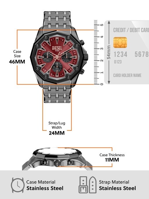 Diesel Stinger Chronograph Gunmetal Stainless Steel Watch