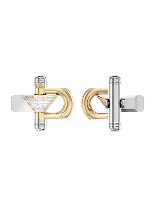 Emporio Armani Two-Tone Stainless Steel Cuff Links Emporio Armani Two-Tone Stainless Steel Cuff Links