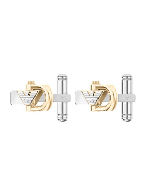 Emporio Armani Two-Tone Stainless Steel Cuff Links Emporio Armani Two-Tone Stainless Steel Cuff Links