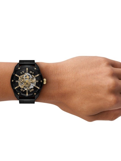 Diesel Spiked Automatic Black Stainless Steel Watch Diesel Spiked Automatic Black Stainless Steel Watch