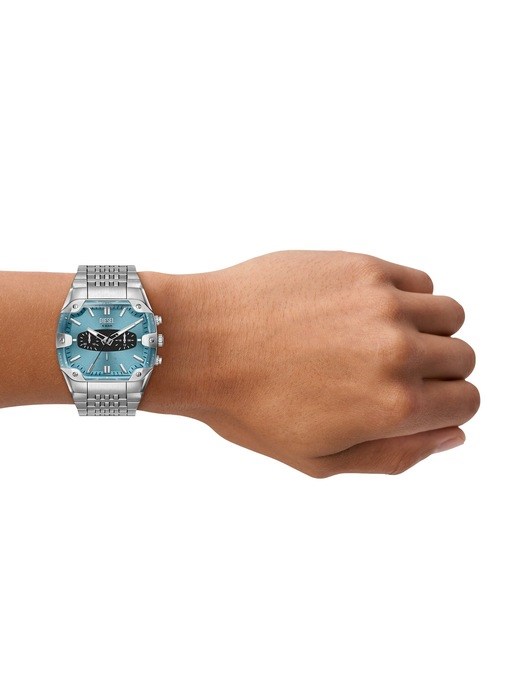 Diesel Spiked Cushion Chronograph Stainless Steel Watch Diesel Spiked Cushion Chronograph Stainless Steel Watch