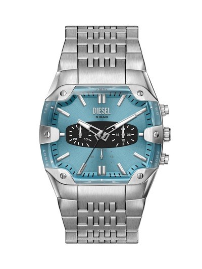 Diesel Spiked Cushion Chronograph Stainless Steel Watch
