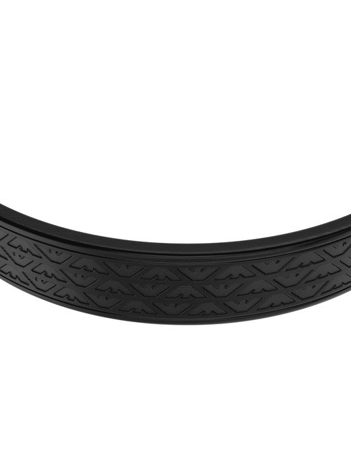Emporio Armani Black Stainless Steel Cuff Bracelet