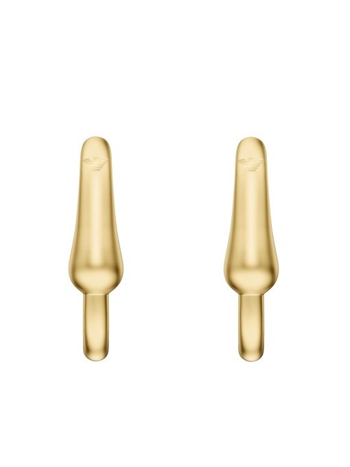 Emporio Armani Gold-Tone Brass Hoop Earrings Emporio Armani Gold-Tone Brass Hoop Earrings