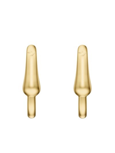 Emporio Armani Gold-Tone Brass Hoop Earrings