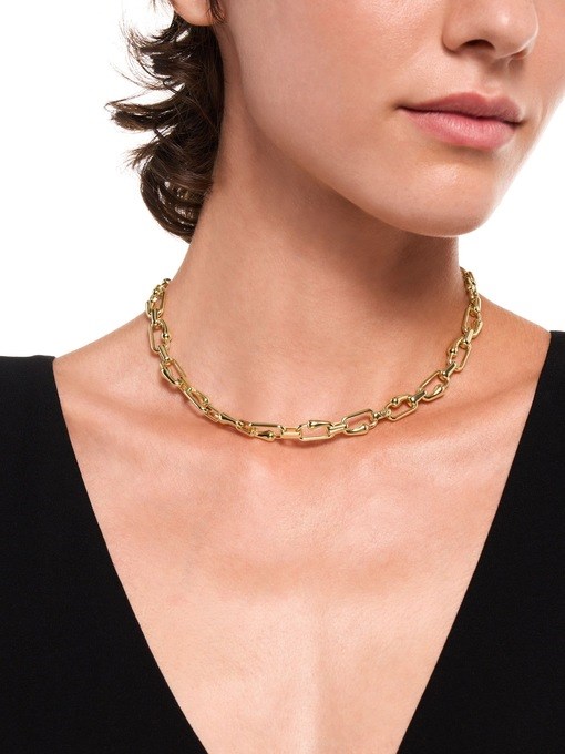 Emporio Armani Gold-Tone Brass Chain Necklace