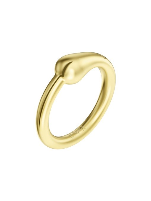 Emporio Armani Gold-Tone Brass Band Ring