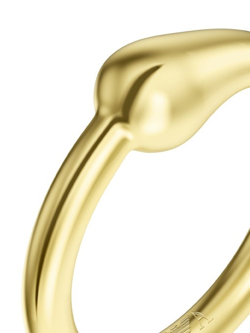 Emporio Armani Gold-Tone Brass Band Ring