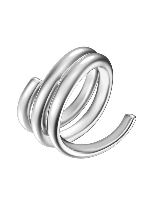 Emporio Armani Silver-Tone Brass Pre-Stacked Ring Emporio Armani Silver-Tone Brass Pre-Stacked Ring