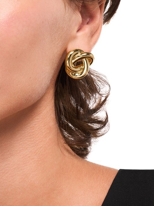 Emporio Armani Gold-Tone Brass Stud Earrings Emporio Armani Gold-Tone Brass Stud Earrings