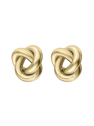 Emporio Armani Gold-Tone Brass Stud Earrings