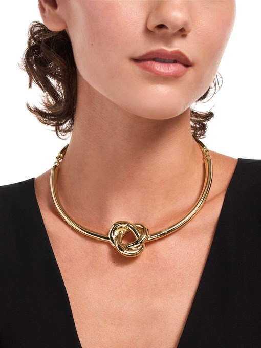 Emporio Armani Gold-Tone Brass Collar Necklace Emporio Armani Gold-Tone Brass Collar Necklace
