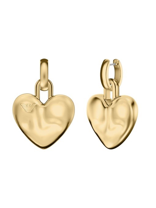 Emporio Armani Gold-Tone Brass Drop Earrings