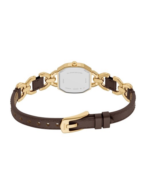 Harlow Three-Hand Brown Leather and Gold-Tone Stainless Steel Watch Harlow Three-Hand Brown Leather and Gold-Tone Stainless Steel Watch